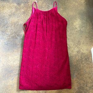 Red Lace Spaghetti Strap Dress Size Large